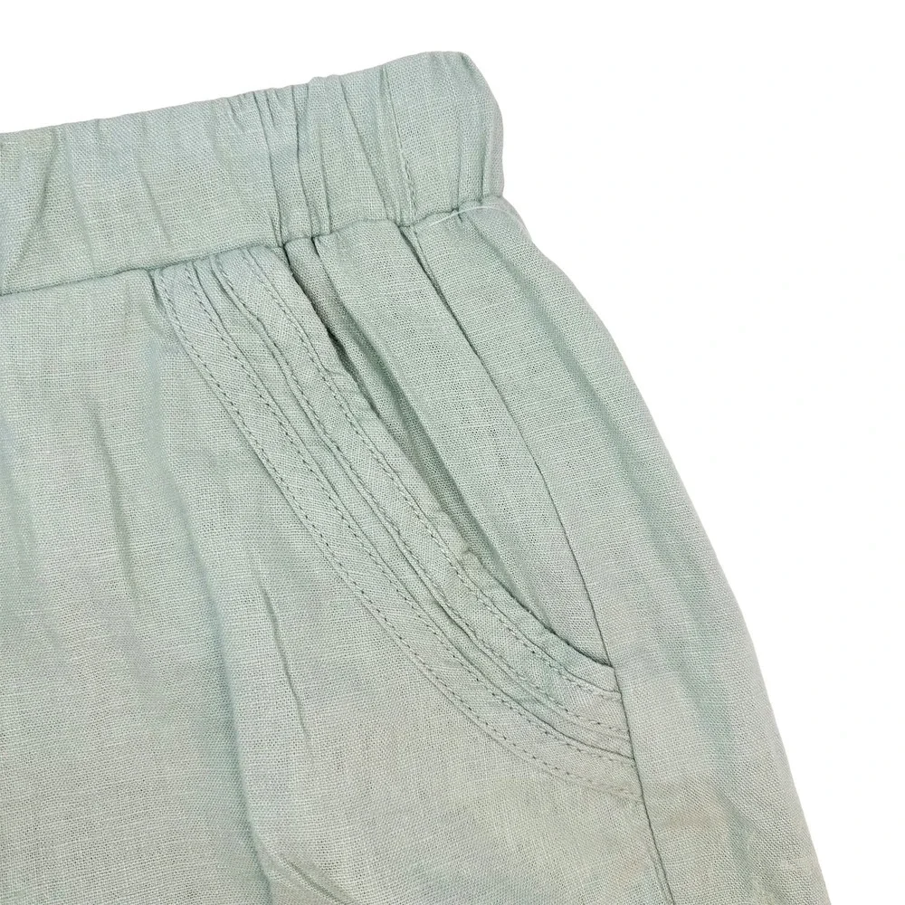 BRIGGS Linen Blend Pull On Shorts NWT‎ • Small • light green, mint